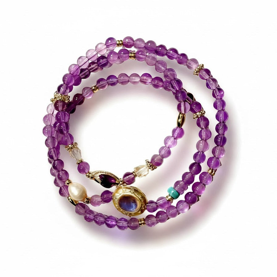 amethyst triple  bracelet 
