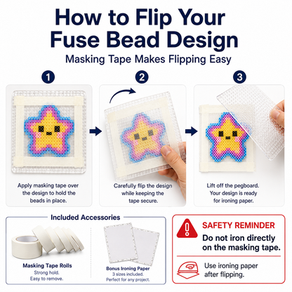 Fuse Bead Masking Tape for Tape Method | 2-Inch x 50m Craft Tape
