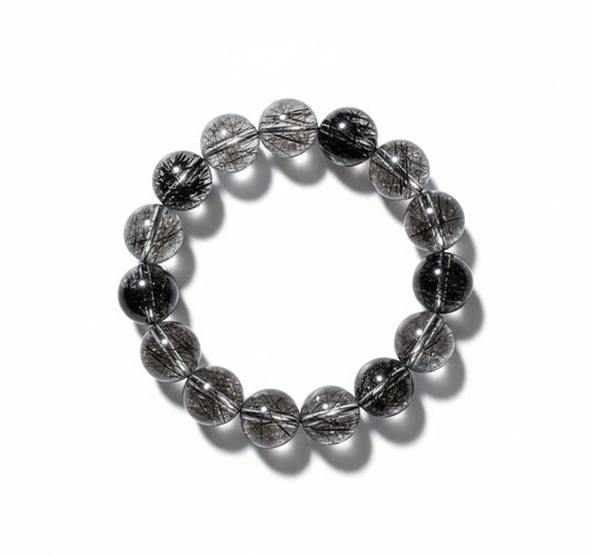 Black Rutilated Quartz Protection Bracelet