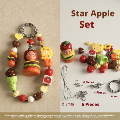 Aesthetic Coquette DIY Phone Strap Kit | Pastel Candy Enamel Bead Mix | Custom Pop Mart Mini Figure Bag Charm | Y2K Beaded Keychain Supplies | Personalized Gift for Blind Box Collectors