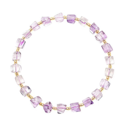 Natural Amethyst Irregular Bead Bracelet