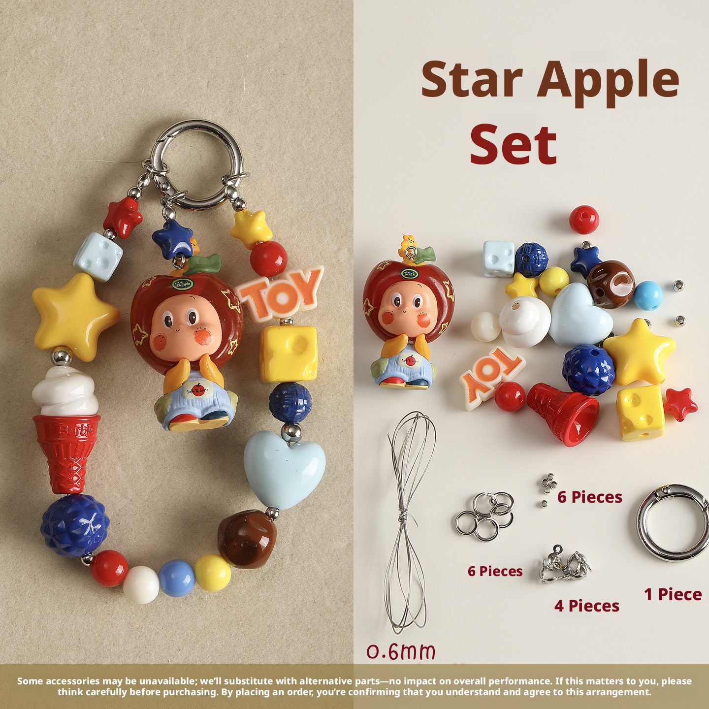 Aesthetic Coquette DIY Phone Strap Kit | Pastel Candy Enamel Bead Mix | Custom Pop Mart Mini Figure Bag Charm | Y2K Beaded Keychain Supplies | Personalized Gift for Blind Box Collectors