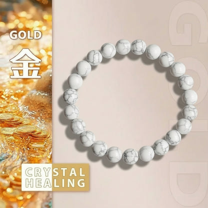 White Howlite & White Agate Bracelet