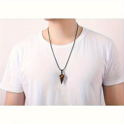 Natural Amethyst Hexagonal Crystal Pendant for Energy Healing