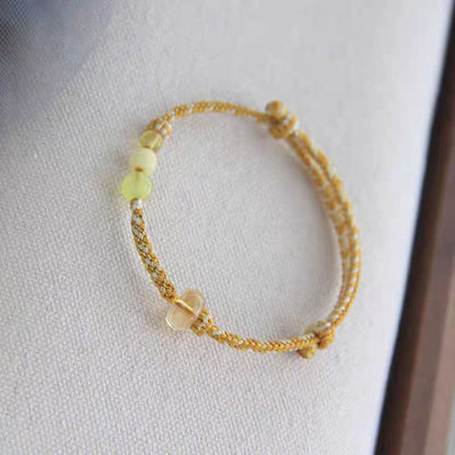 Yellow Citrine Braided Bracelet