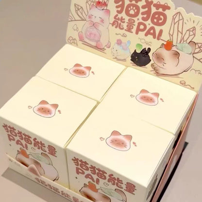 🐾 Cat Energy Crystal Blind Box – Desk Healing Decor Series