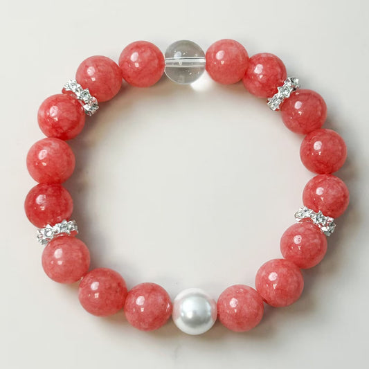 Rhodochrosite Crystal Bracelet