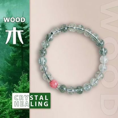Green Phantom Quartz Crystal Bracelet – Clarity & Wealth