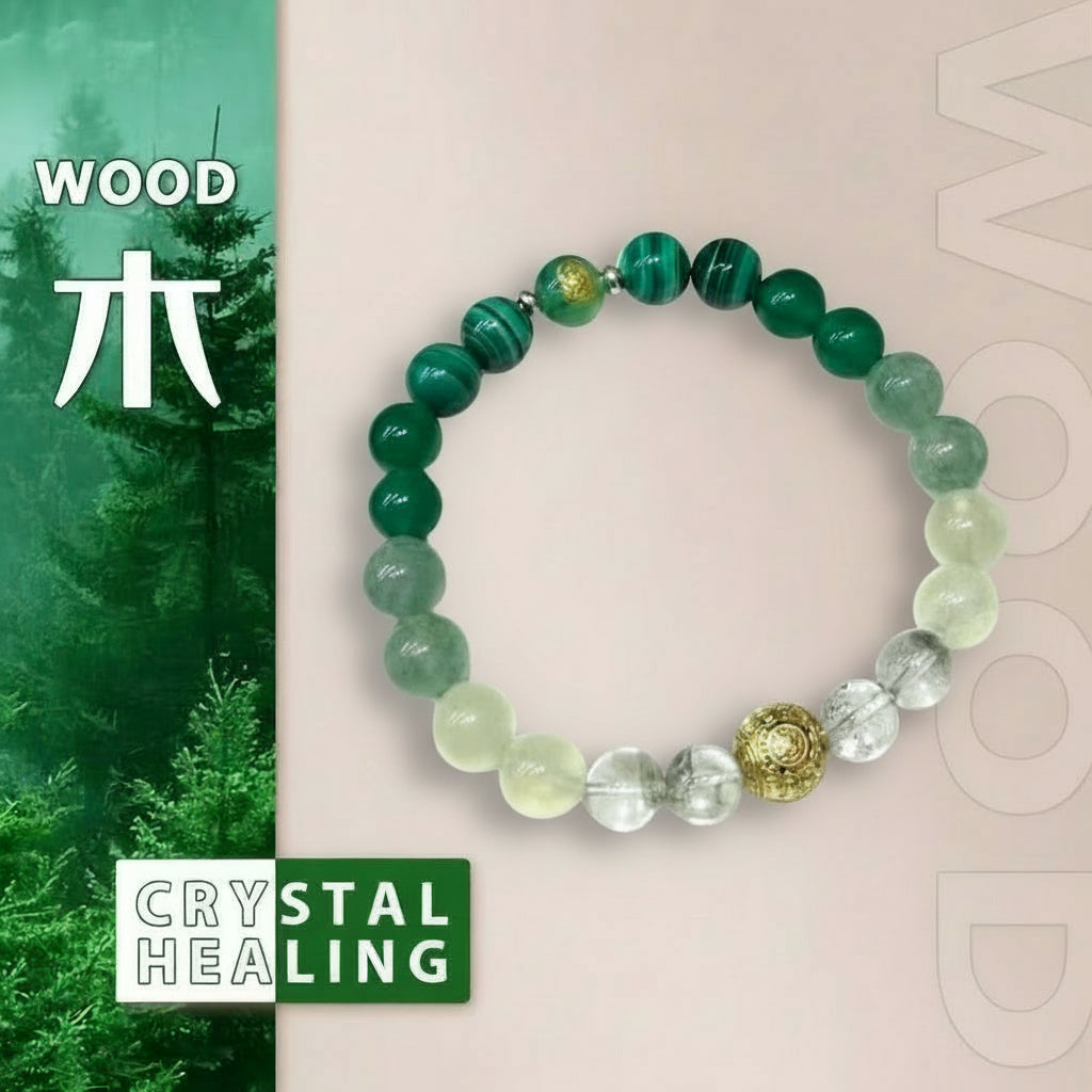 Malachite & Phantom Quartz Bracelet