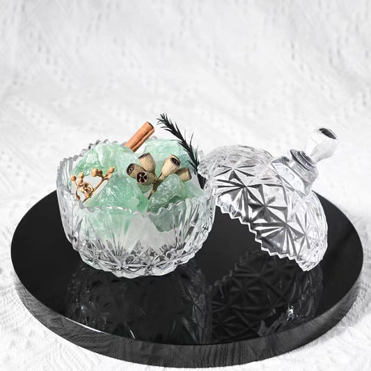 Crystal Herb Diffuser | Green Fluorite with Glass Star Cup – Aromatherapy Gift for Home & Office