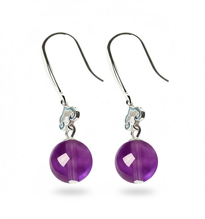 Amethyst Cloud Drop Earrings