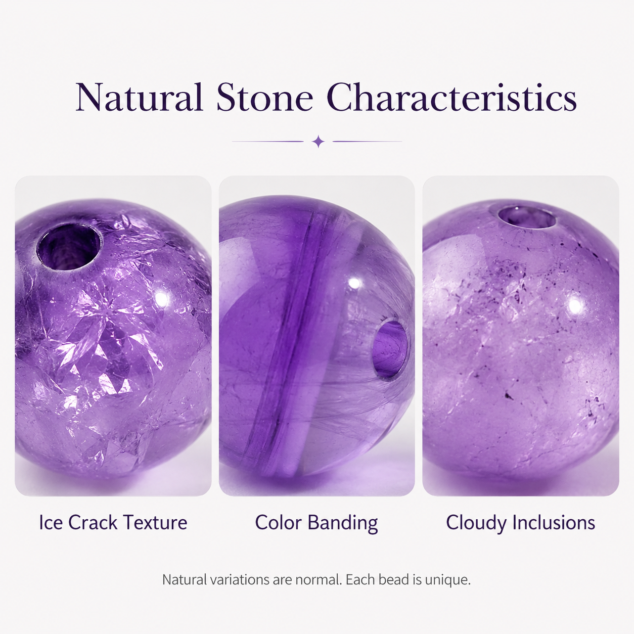 Amethyst Single Beads for DIY Bracelets | Natural Gemstone Gems | SoulstoneHouse