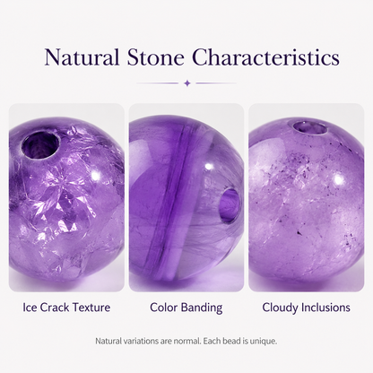 Amethyst Single Beads for DIY Bracelets | Natural Gemstone Gems | SoulstoneHouse