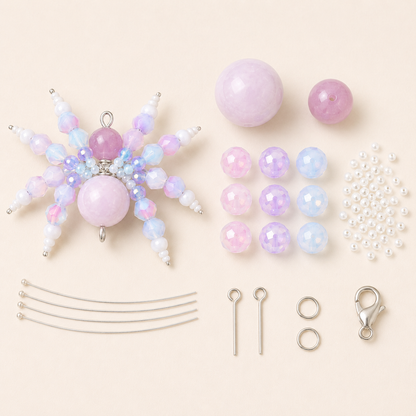 DIY Beaded Spider Charm Kit – Pastel Bag Charm Craft Kit