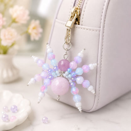 DIY Beaded Spider Charm Kit – Pastel Bag Charm Craft Kit