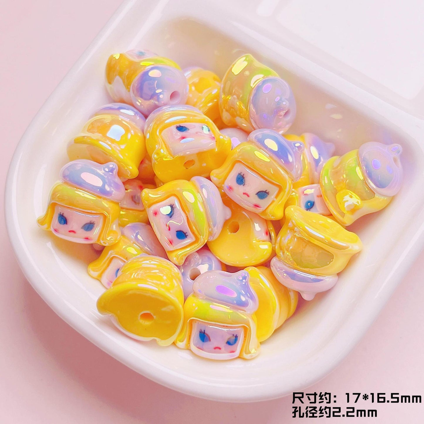 Viral Cartoon Resin Cute Mini Figure Beads | Straight Hole Loose Beads for DIY Phone Charms Keychain Jewelry Making Supplies