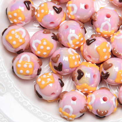 Viral Hand-Painted Resin Beads | DIY Beading Supplies | Phone Charm, Car Hanging, Bag Charm Loose Beads Wholesale DIY Accessories
