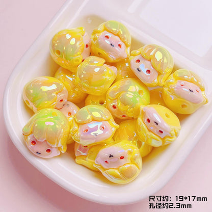 Viral Cartoon Resin Cute Mini Figure Beads | Straight Hole Loose Beads for DIY Phone Charms Keychain Jewelry Making Supplies