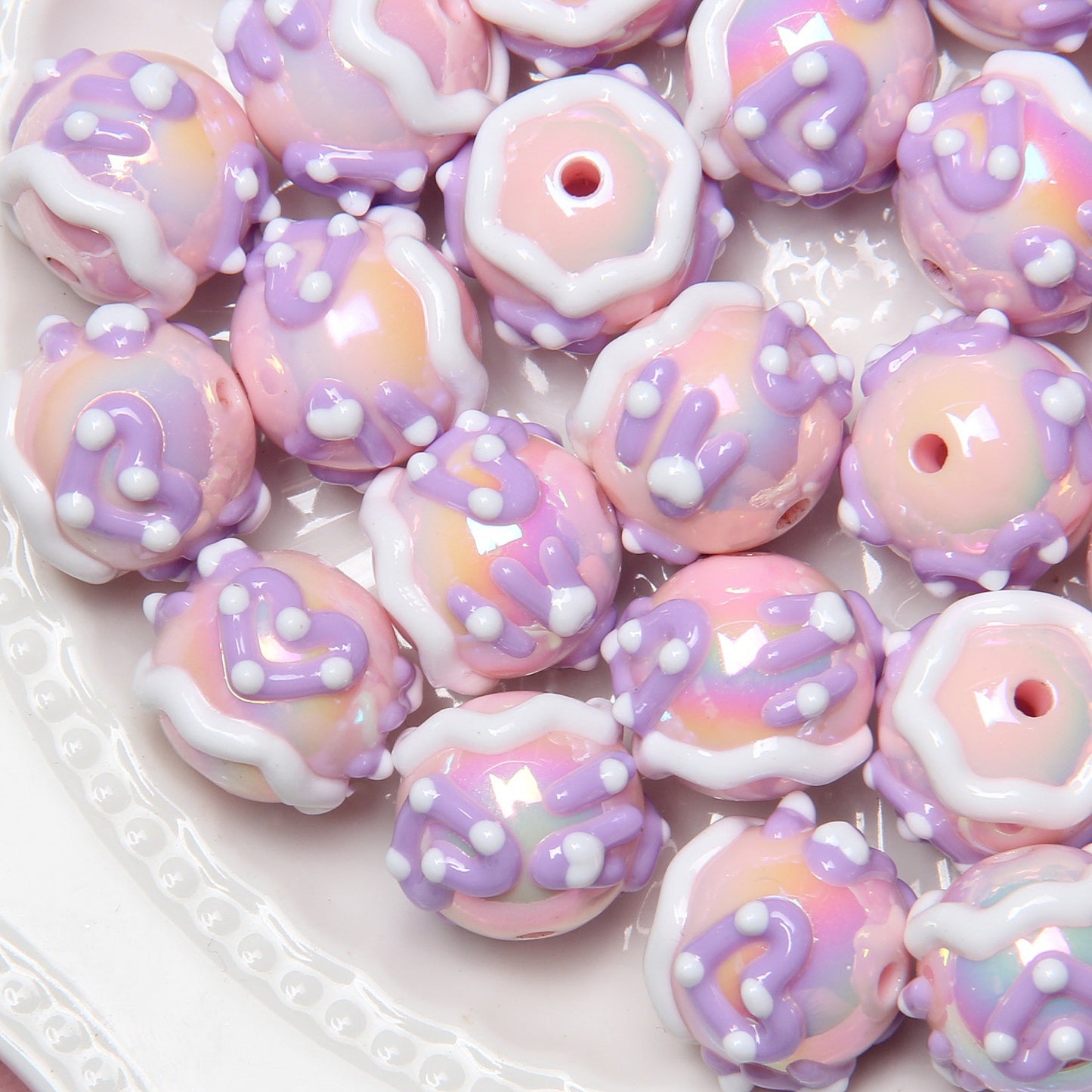 Viral Hand-Painted Resin Beads | DIY Beading Supplies | Phone Charm, Car Hanging, Bag Charm Loose Beads Wholesale DIY Accessories