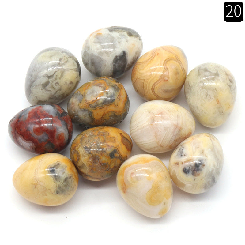 The Genesis Collection: 20mm Mini Natural Crystal & Agate Eggs | Spiritual Home Decor & Easter Energy Gifts