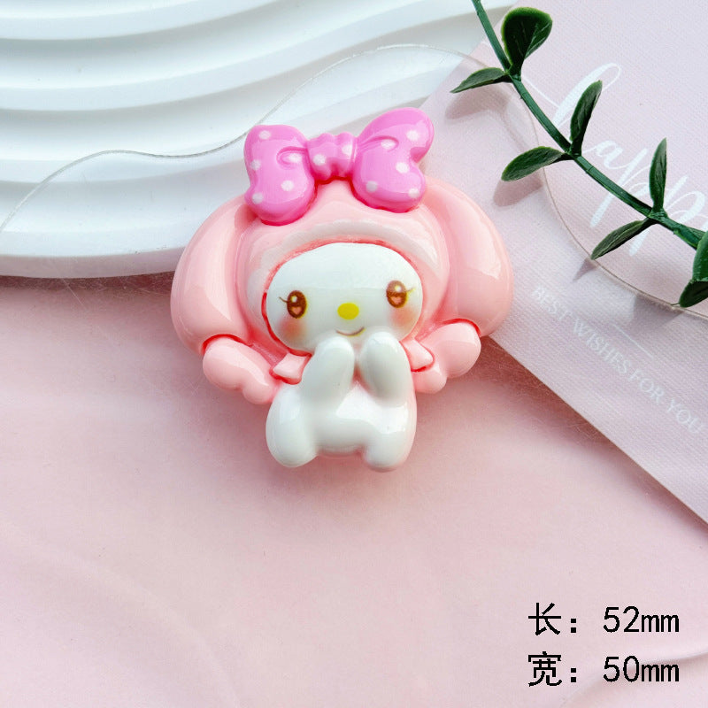 Sweet Angel Puppy Resin Charm for DIY Phone Cases and Crafts