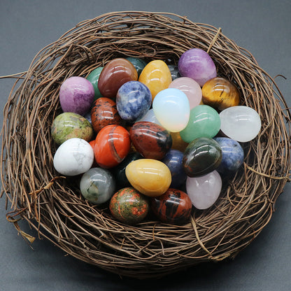 The Genesis Collection: 20mm Mini Natural Crystal & Agate Eggs | Spiritual Home Decor & Easter Energy Gifts
