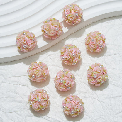 Rose Rhinestone Bead Charm for DIY Jewelry & Hanging Decor