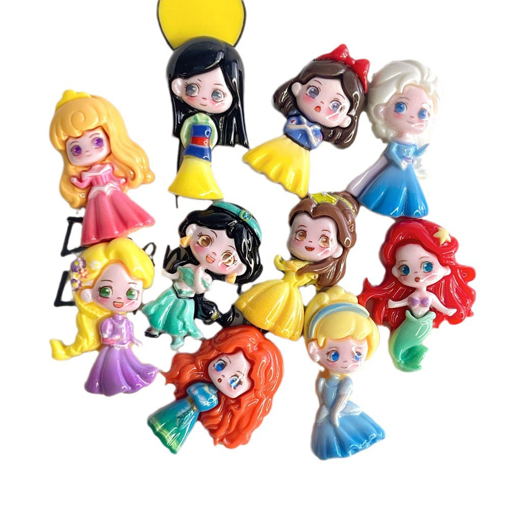 Mini Snow Princess Resin Charm for DIY Phone Cases and Accessories