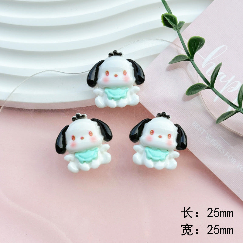 Sweet Angel Puppy Resin Charm for DIY Phone Cases and Crafts