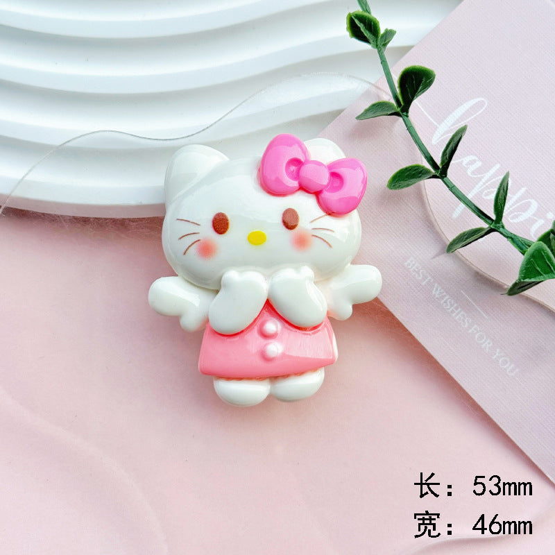 Sweet Angel Puppy Resin Charm for DIY Phone Cases and Crafts