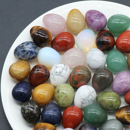 The Genesis Collection: 20mm Mini Natural Crystal & Agate Eggs | Spiritual Home Decor & Easter Energy Gifts