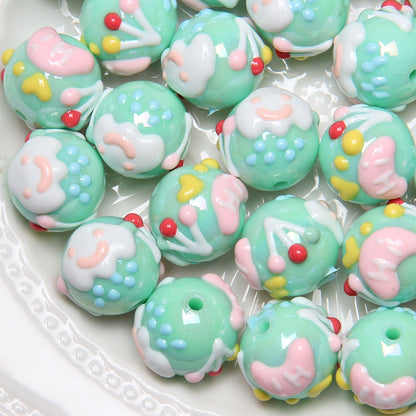 Viral Hand-Painted Resin Beads | DIY Beading Supplies | Phone Charm, Car Hanging, Bag Charm Loose Beads Wholesale DIY Accessories