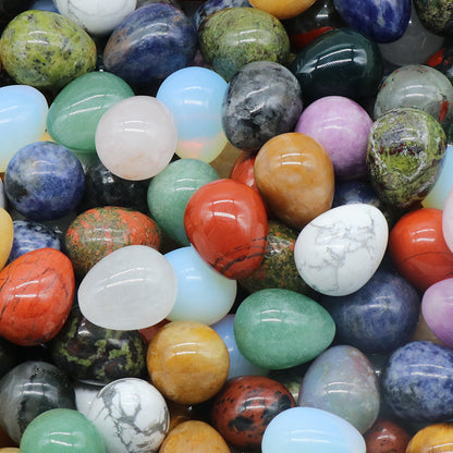 The Genesis Collection: 20mm Mini Natural Crystal & Agate Eggs | Spiritual Home Decor & Easter Energy Gifts