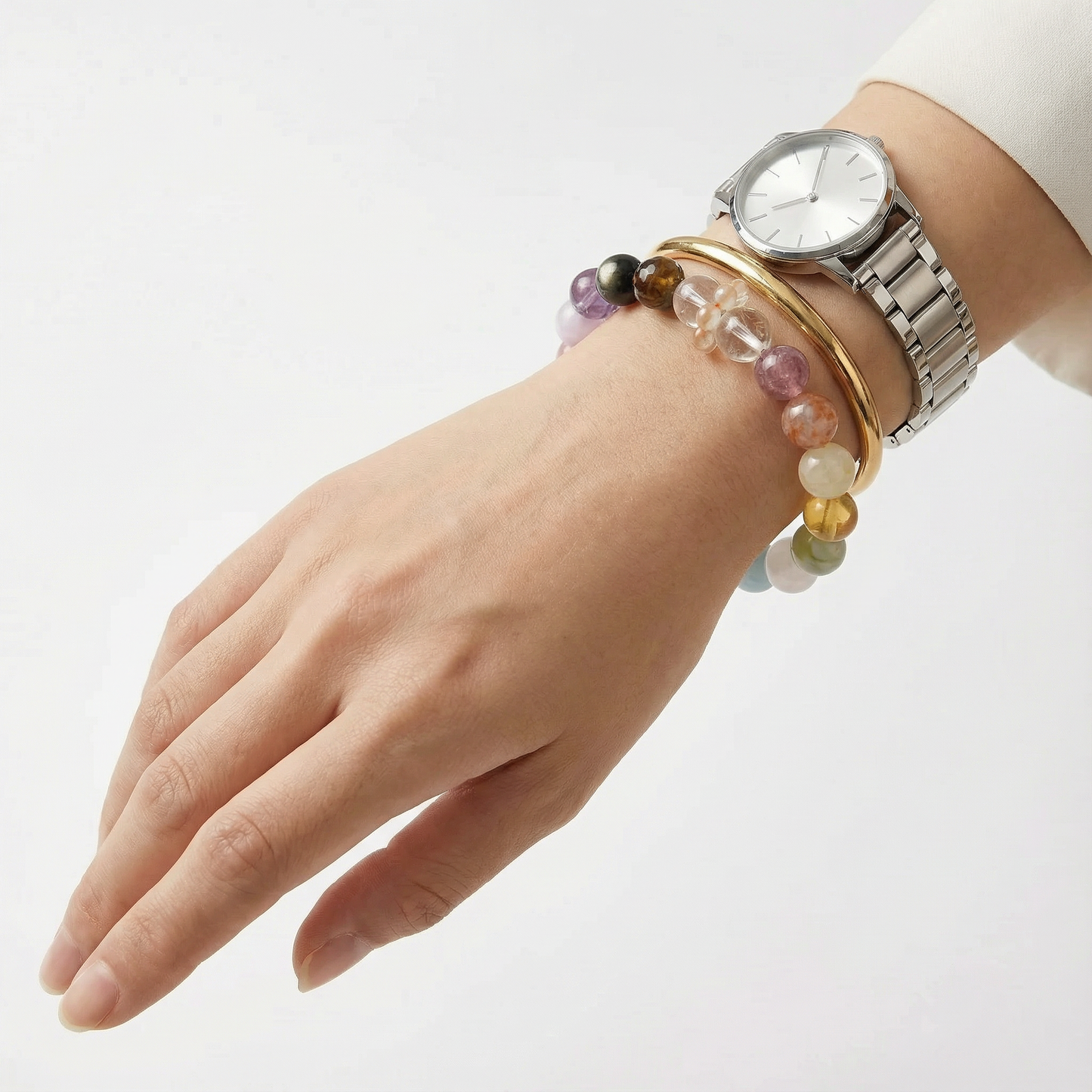 Rainbow Natural Crystal Bracelet