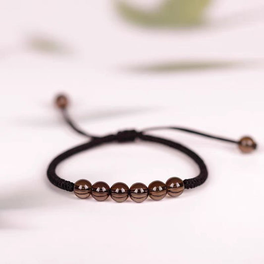 moky Quartz Adjustable Macrame Bracelet