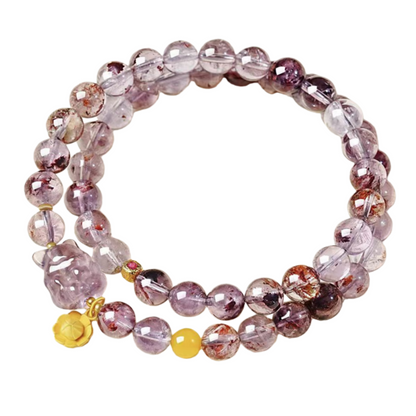 Mystic Amethyst Phantom Double-Layer Bracelet