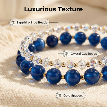 Blue Agate Crystal Shine Bracelet – Elegant Aura Energy Jewelry