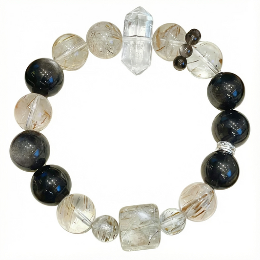 Black Rutile Quartz Protection Bracelet