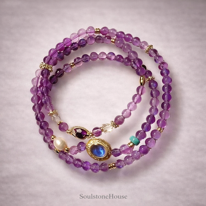 amethyst bracelet purple