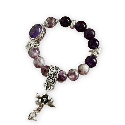 Amethyst Flower Bracelet